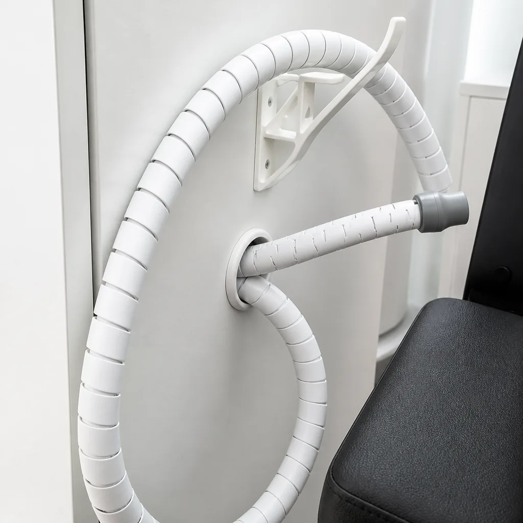 EWOT delivery hose at the cabinet side port
