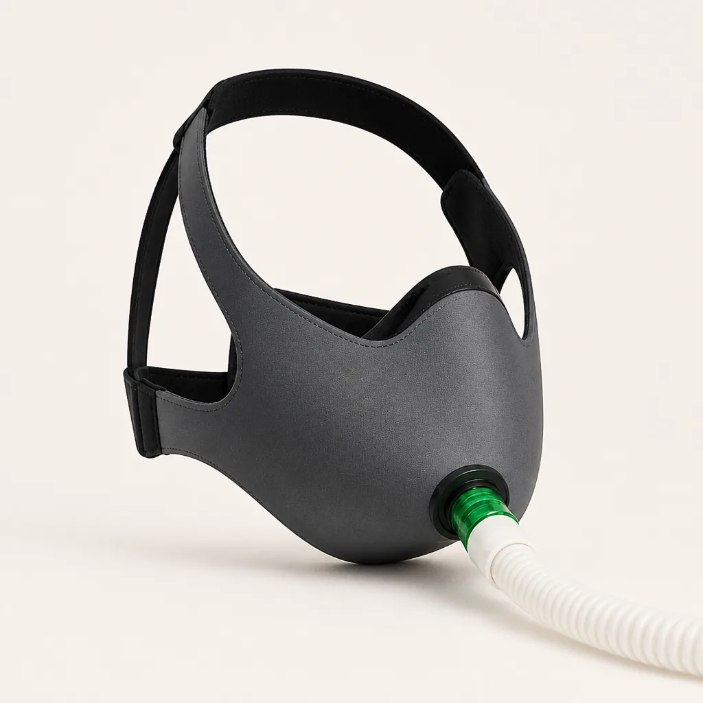 EWOT neoprene mask set with a single corrugated delivery hose