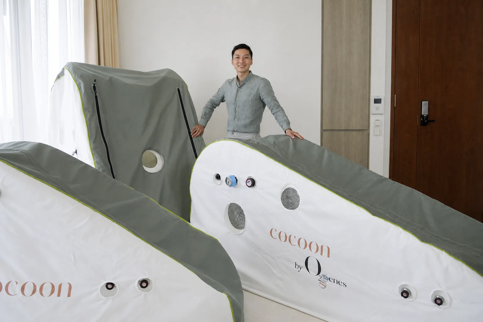 Soft Shell HBOT cocoons in the showroom